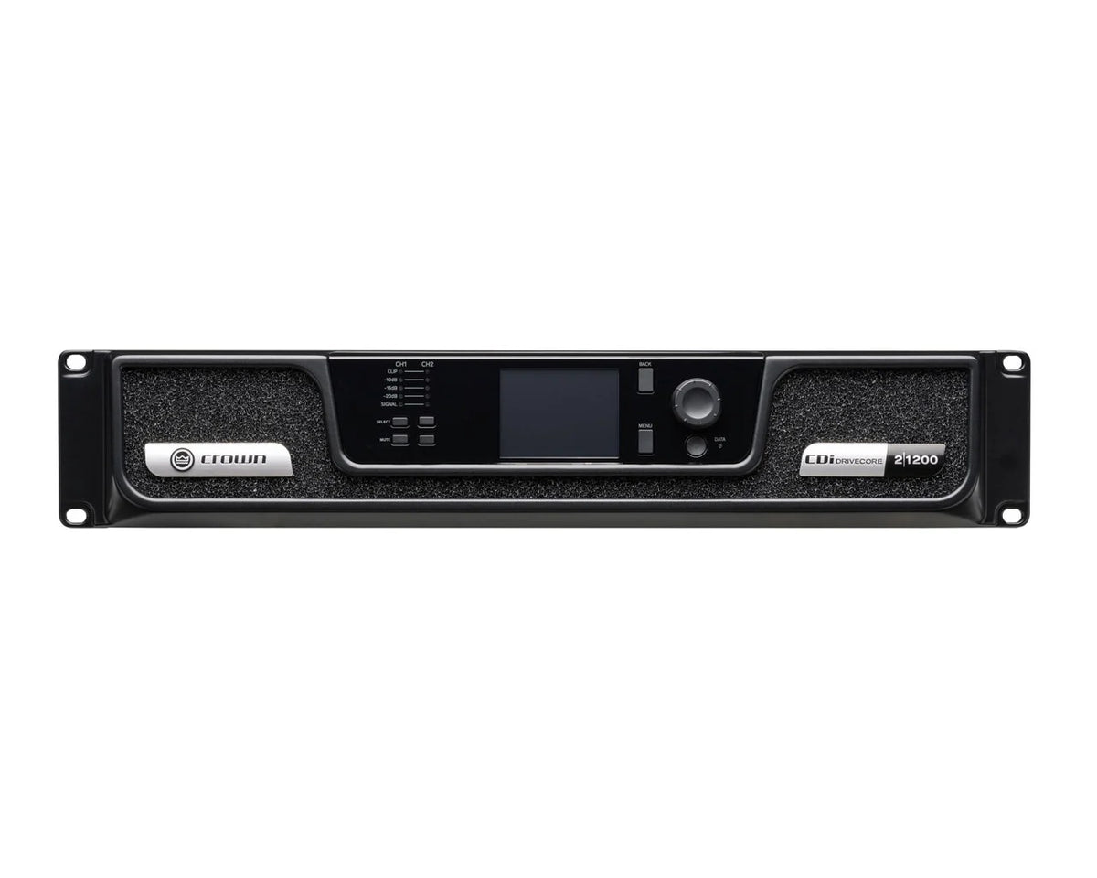 Crown CDi 2|1200BL 2-Channel 70V 2400W Power Amplifier with BLU Link – Professional Installation Amplifier for Networked Commercial Audio (Each)