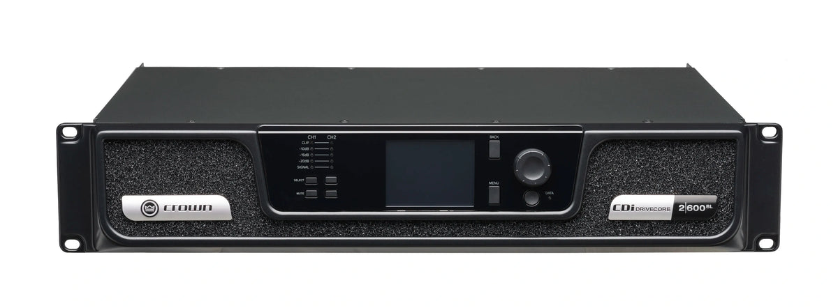 Crown CDi 2|600BL 2-Channel 70V 1200W Power Amplifier with BLU Link – Professional Installation Amplifier for Networked Commercial Audio (Each)