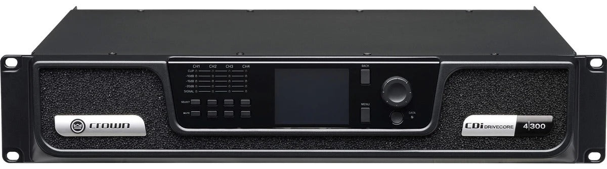 Crown CDi 4x300 4-Channel 70V 1200W DriveCore Commercial Power Amplifier – Professional Installation Amplifier for Multi-Zone Commercial Audio (Each)