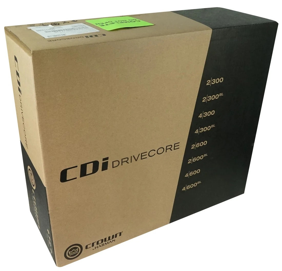 Crown CDi 4x300 4-Channel 70V 1200W DriveCore Commercial Power Amplifier – Professional Installation Amplifier for Multi-Zone Commercial Audio (Each)