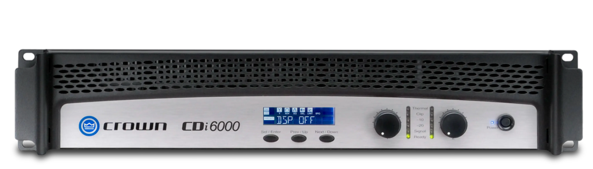 Crown CDi 6000 2-Channel 70V 6000W Power Amplifier – Professional Installation Amplifier for Commercial & Large Venue Audio (Each)