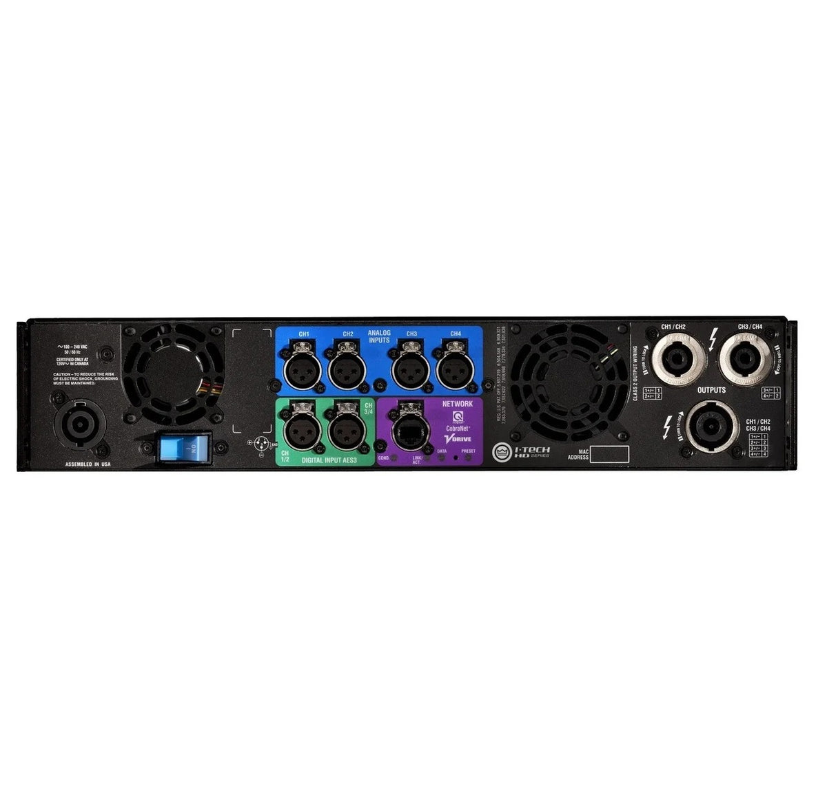 Crown I-Tech 4x3500HDS 4-Channel 14000W Networked Power Amplifier – Professional High-Power Amplifier for Live Sound, Touring & Large Venue Applications (Each)