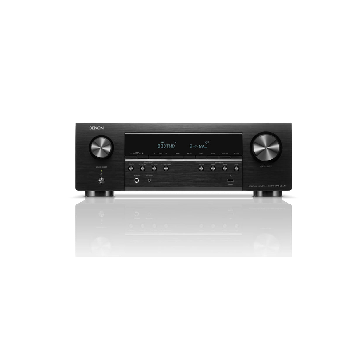 Denon AVR-S670H 5.2 Channel 8K AV Receiver with Network Streaming