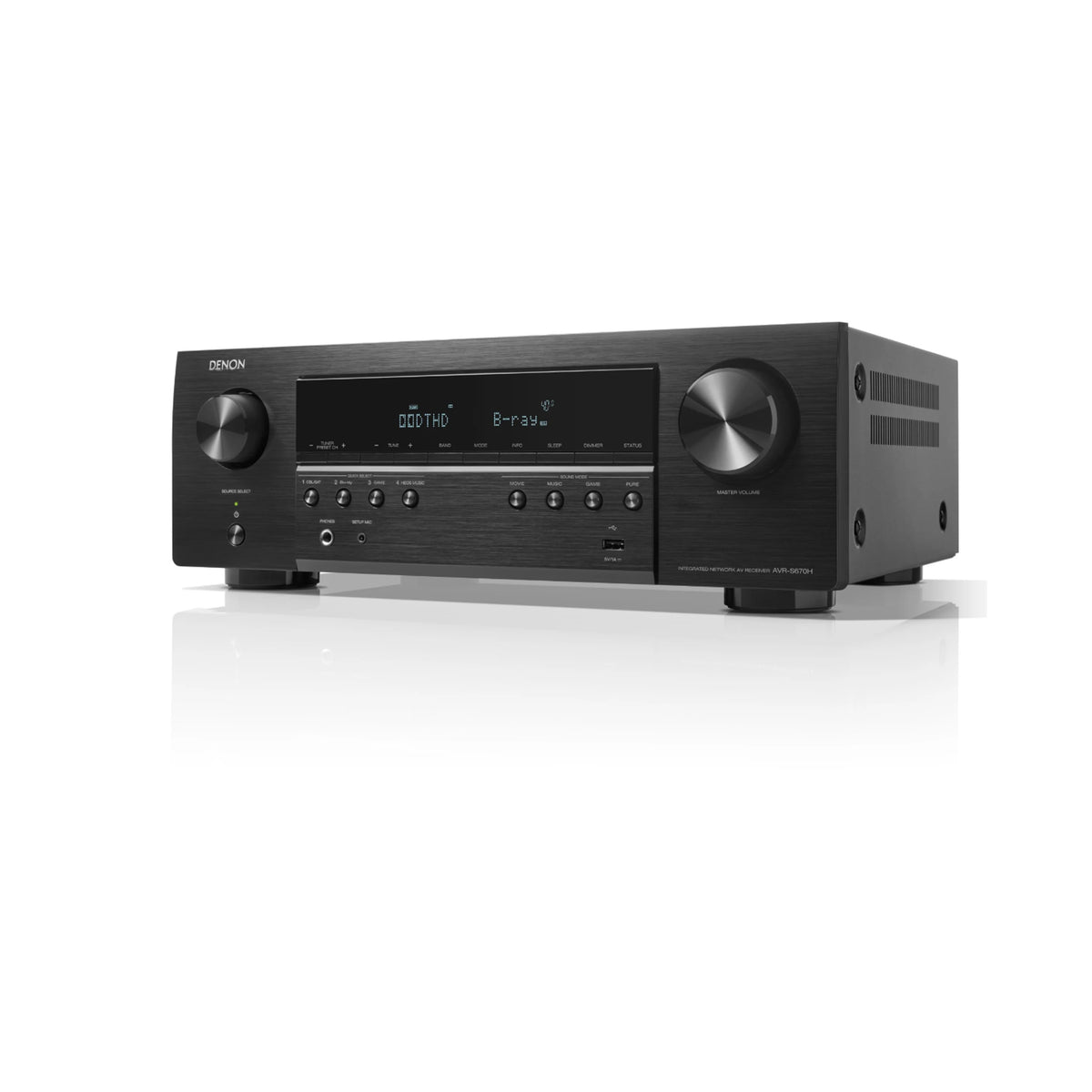 Denon AVR-S670H 5.2 Channel 8K AV Receiver with Network Streaming