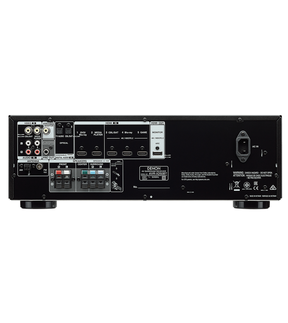 Denon AVR-X250BT 5.1 Channel AV Receiver