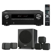 Denon AVR-X250BT 5.1 AV Receiver & Mission M-CUBE SE Home Theatre Bundle – Complete 5.1 Surround Sound System with AV Receiver and Satellite Speaker Package (Package)