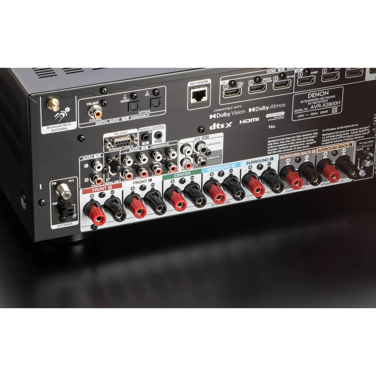 Denon AVR-X2800H - 7.2 Channel Dolby Atmos 8K & 3D Audio Experience AV Receiver