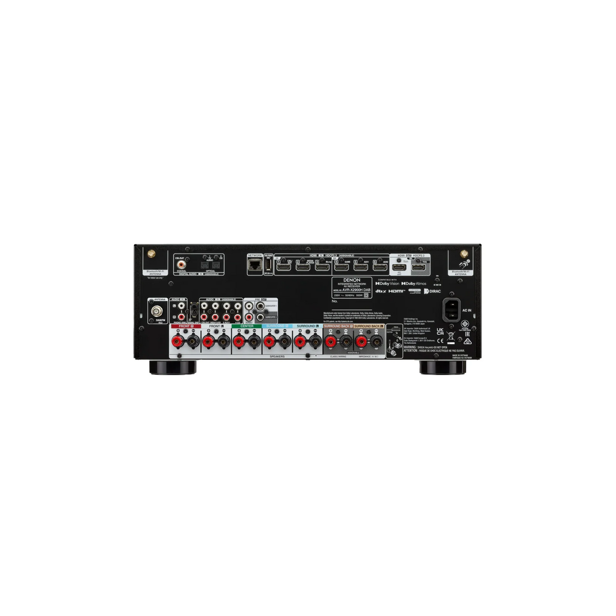 Denon AVR-X2900H 7.2-Channel Dolby Atmos 8K AV Receiver (Each)
