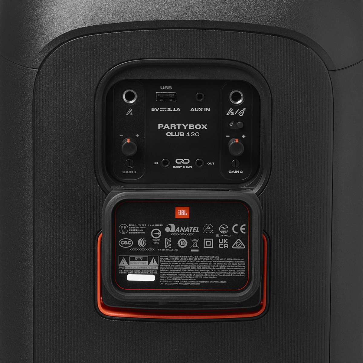 JBL PartyBox Club 120 Portable Party Speaker – 160W Bluetooth Speaker with Light Show, Splashproof Design & Mic Input for Indoor & Outdoor Entertainment (Each)