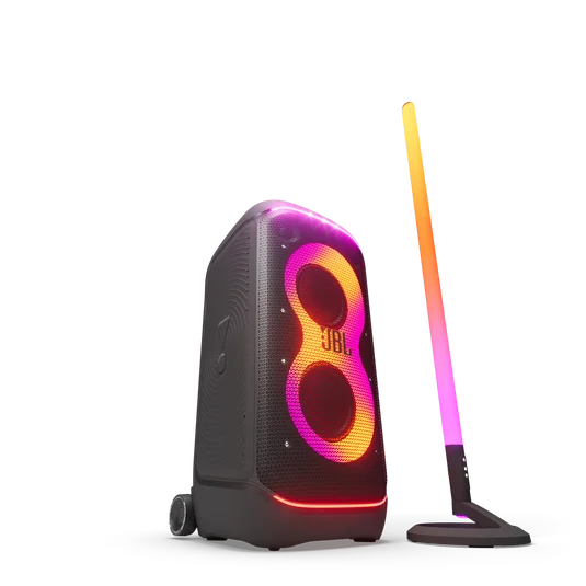 JBL PartyBox Stage 320 + PartyLight Stick Bundle – 240W Bluetooth Party Speaker with Detachable Light Show Stick for an Enhanced Visual Entertainment Experience (Each)