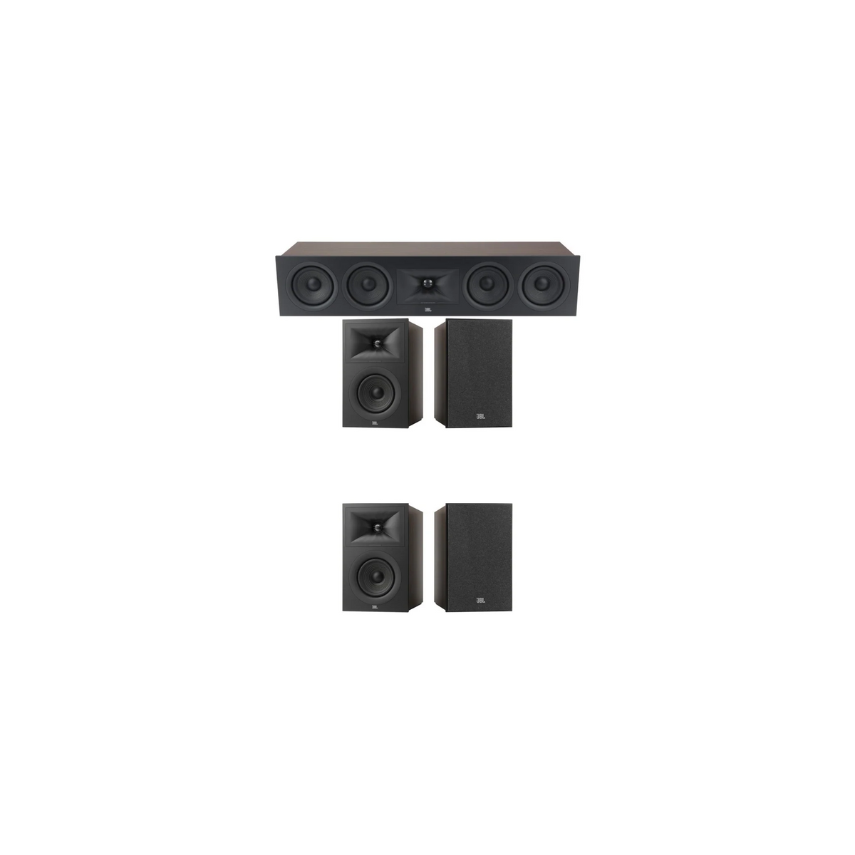 JBL Stage Series 5.2 Bookshelf Home Theatre Bundle – Stage 250B Bookshelf Speakers, Stage 245C Centre Channel & Dual Stage 220P Subwoofers for a Complete Dual-Sub Premium Surround Sound System (Package)