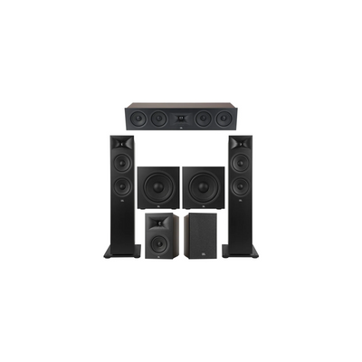 JBL Stage Series 5.2 Floor-Standing Home Theatre Bundle – Stage 260F, Stage 245C, Stage 250B & Dual Stage 220P Subwoofers for a Complete Dual-Sub Surround Sound System (Package)