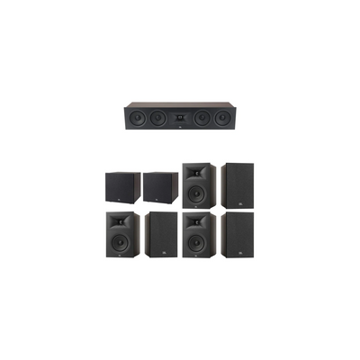 JBL Stage Series 7.2 Bookshelf Home Theatre Bundle – Stage 250B Bookshelf Speakers, Stage 245C Centre Channel & Dual Stage 200P Subwoofers for a Complete 7.2 Surround Sound System (Package)