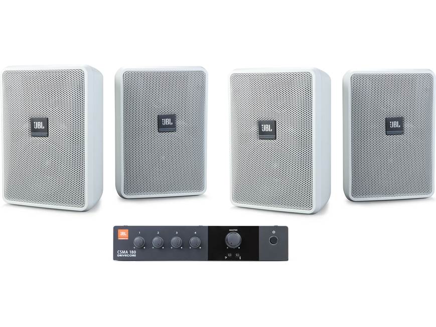 JBL Control 23-1 & CSMA 180 Commercial Surface-Mount Speaker & Mixer/Amp Bundle (Package)