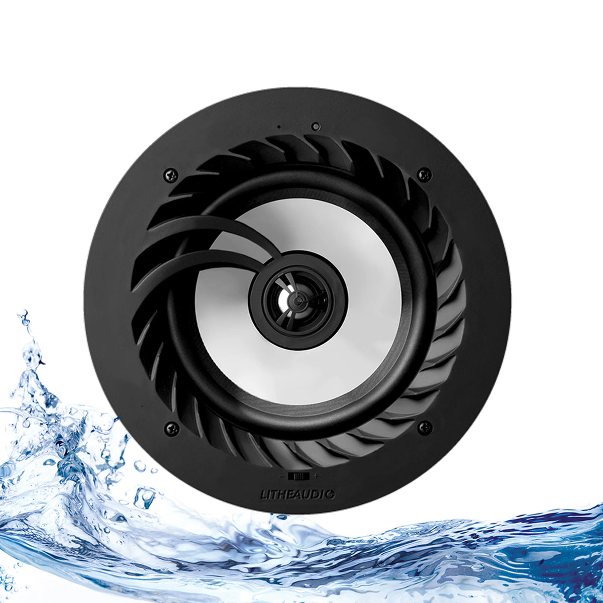 Lithe Audio 01557 6.5" 2-Way Waterproof In-Ceiling Speaker for Bathrooms & Kitchens (Each)