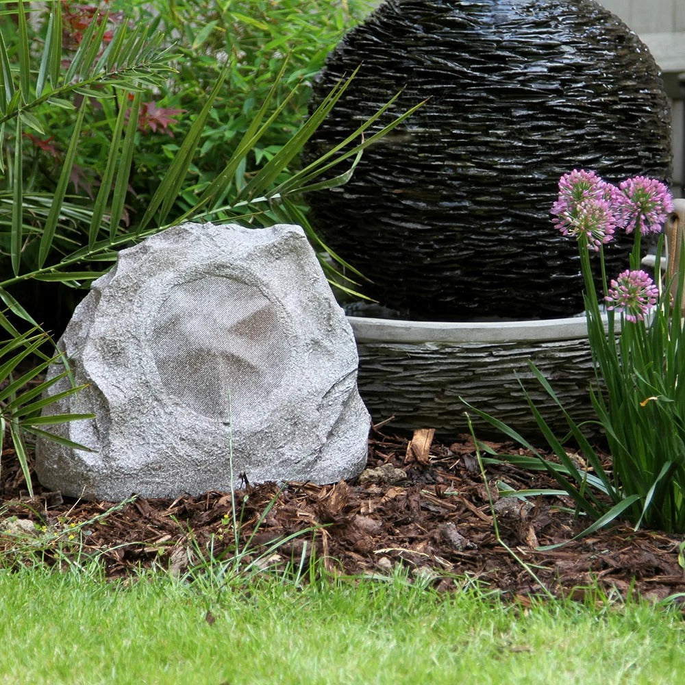 Lithe Audio 01621 Waterproof Outdoor Rock Speaker for Garden & Landscape Audio (Each)