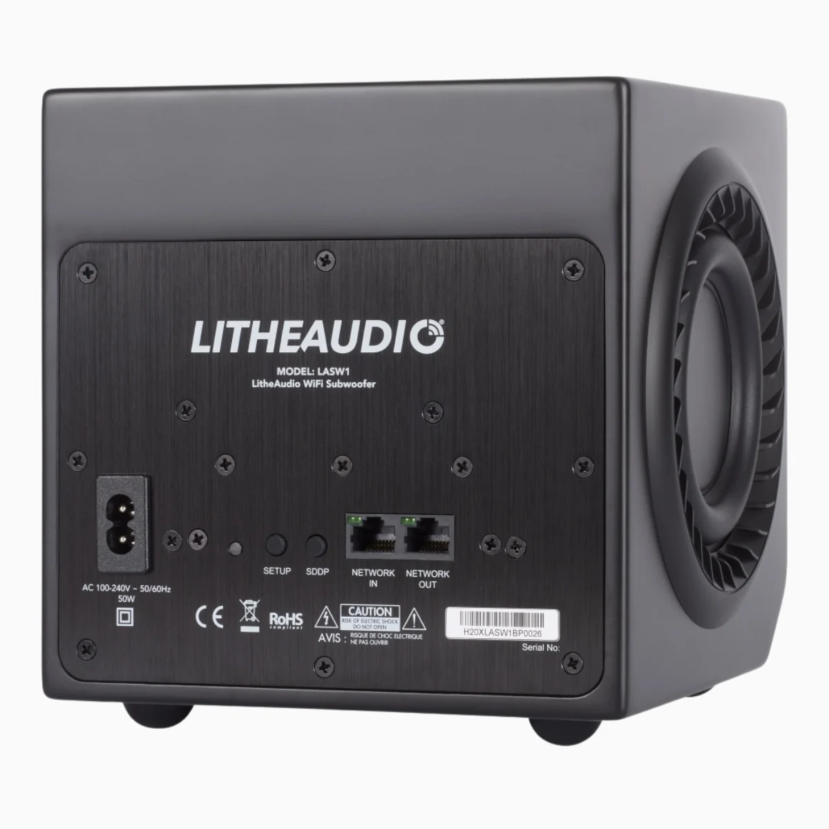 Lithe Audio 01675 4" Wireless Active Subwoofer for Compact Bass & Multi-Zone Audio (Each)