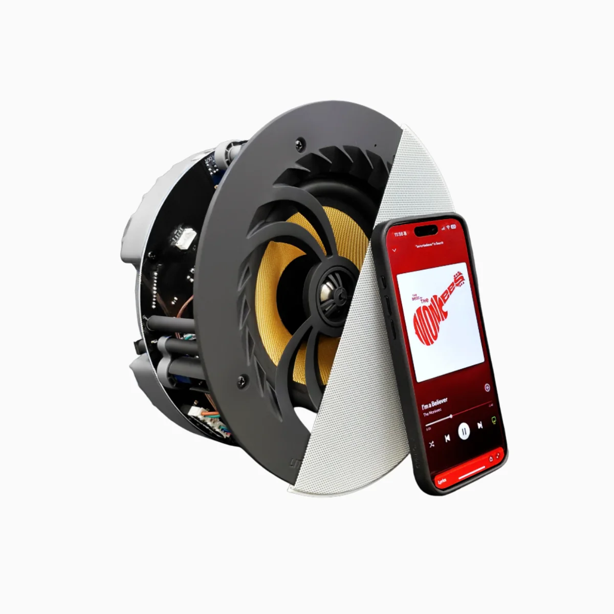 Lithe Audio 06600 6.5" Multi-Room Wi-Fi In-Ceiling Speaker for Smart Home Audio (Each)