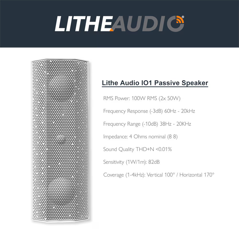 Lithe Audio 06820 101 Indoor/Outdoor Speaker for Versatile Home & Garden Audio (Each)