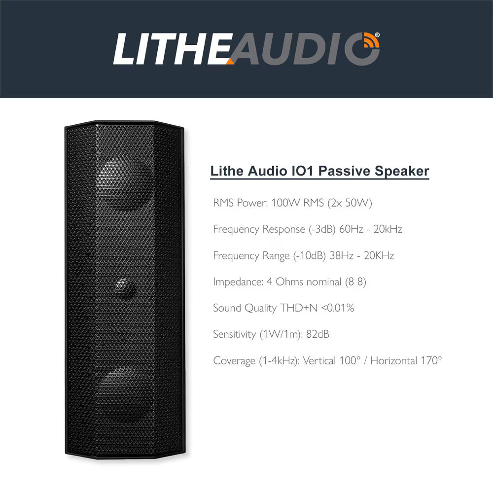 Lithe Audio 06820 101 Indoor/Outdoor Speaker for Versatile Home & Garden Audio (Each)