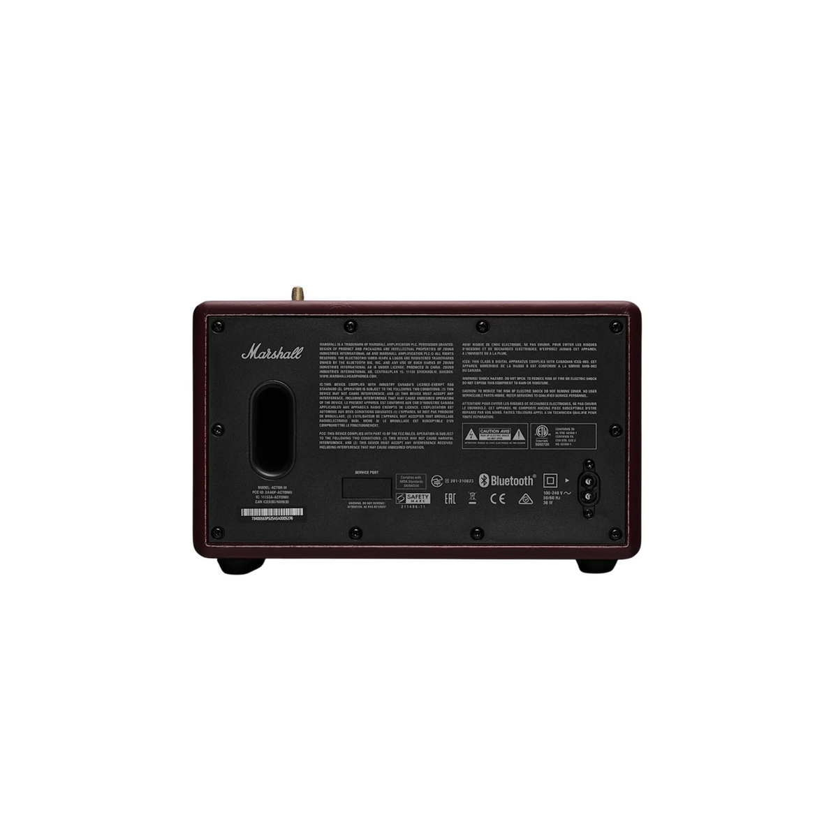 Marshall Acton III 60W Bluetooth Speaker Burgundy (Each)