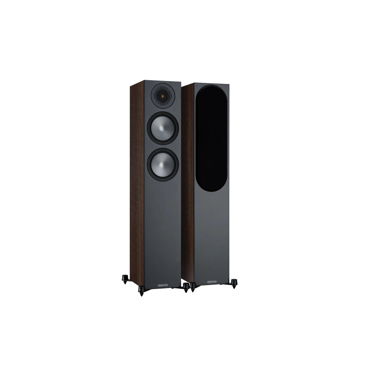 Monitor Audio Bronze 200 6G Floor-Standing Speaker – Walnut Finish for Premium Stereo Hi-Fi & Home Theatre (Pair)