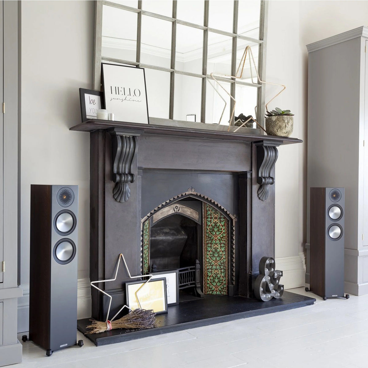 Monitor Audio Bronze 200 6G Floor-Standing Speaker – Walnut Finish for Premium Stereo Hi-Fi & Home Theatre (Pair)