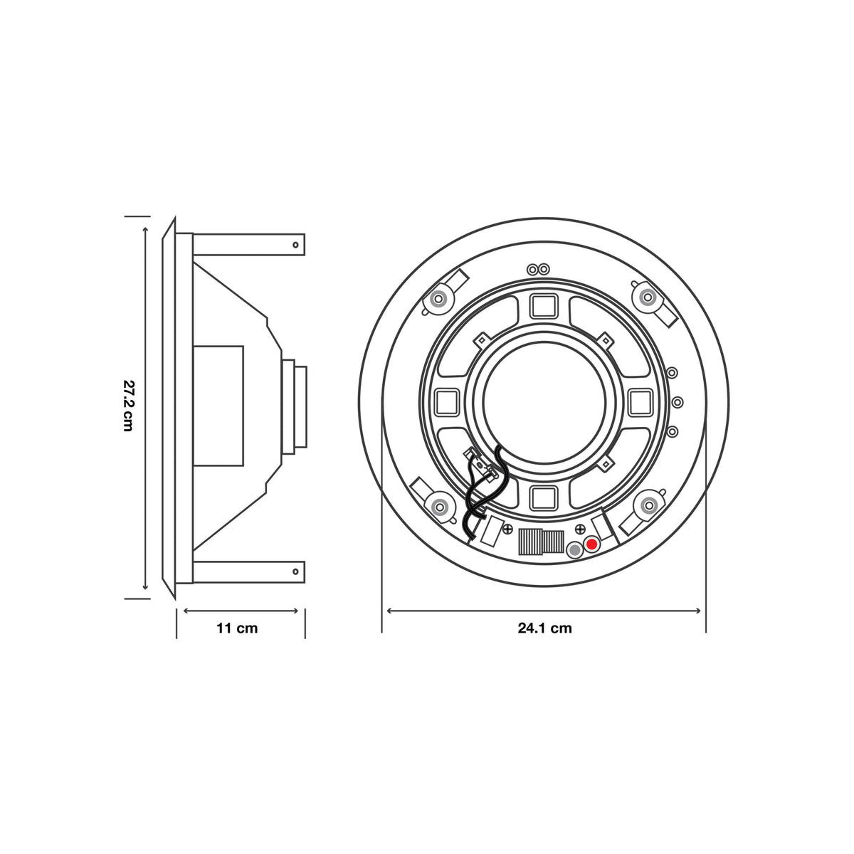 Pure Acoustics IQ-814 2-Way 8" 200W In-Ceiling Speakers for High-Output Installed Audio (Pair)