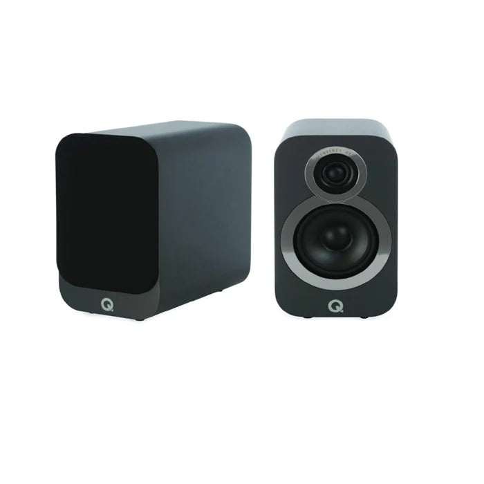 Q Acoustics 3010i Bookshelf Speaker (Pair) in Walnut, White, Black & Graphite for Stereo Hi-Fi