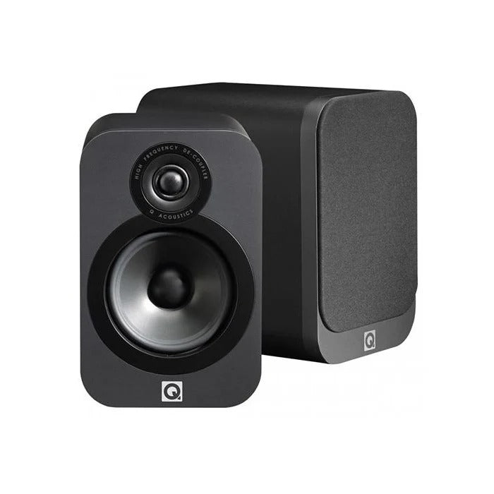 Q Acoustics 3020i Bookshelf Speaker (Pair) in Black, Walnut, Graphite Grey & White for Stereo Hi-Fi