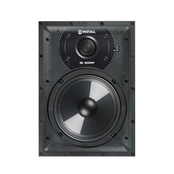 Q Acoustics QI 80RP 8" In-Wall Speaker – Flush Mount for Premium Home Theatre & Distributed Audio (Pair)