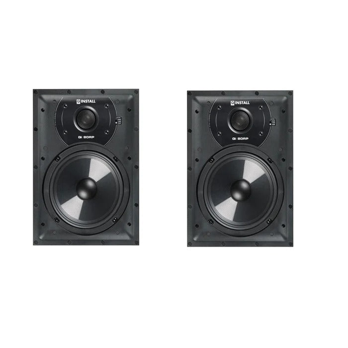 Q Acoustics QI 80RP 8" In-Wall Speaker – Flush Mount for Premium Home Theatre & Distributed Audio (Pair)