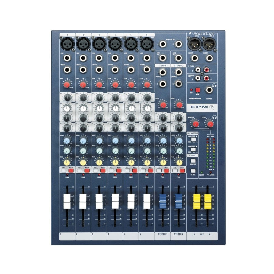 Soundcraft EPM6 6-Ch Analogue Mixer (Each)