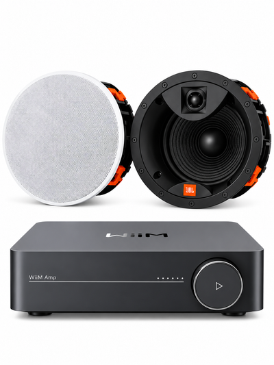 WiiM Amp + JBL Arena 6IC In-Ceiling Speakers (Pair) Package