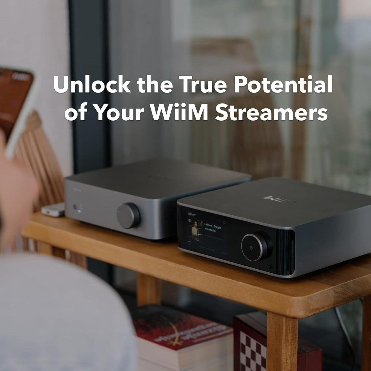 WiiM Vibelink Amp 100W 2-Channel Stereo Power Amplifier in Space Grey