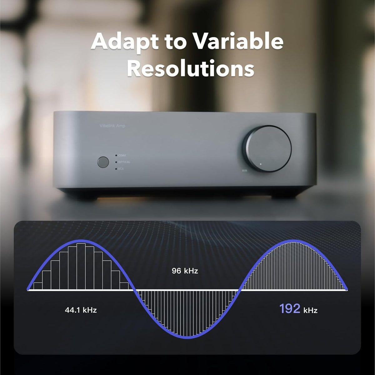 WiiM Vibelink Amp 100W 2-Channel Stereo Power Amplifier in Space Grey