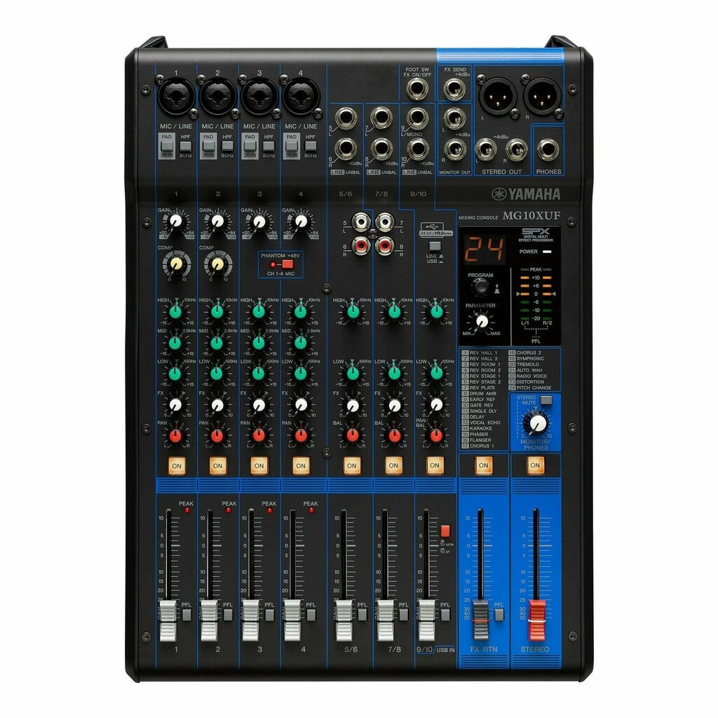 Yamaha MG10XUF 10-Ch Analogue Mixer with USB, SPX Effects & Flight Case (Each)