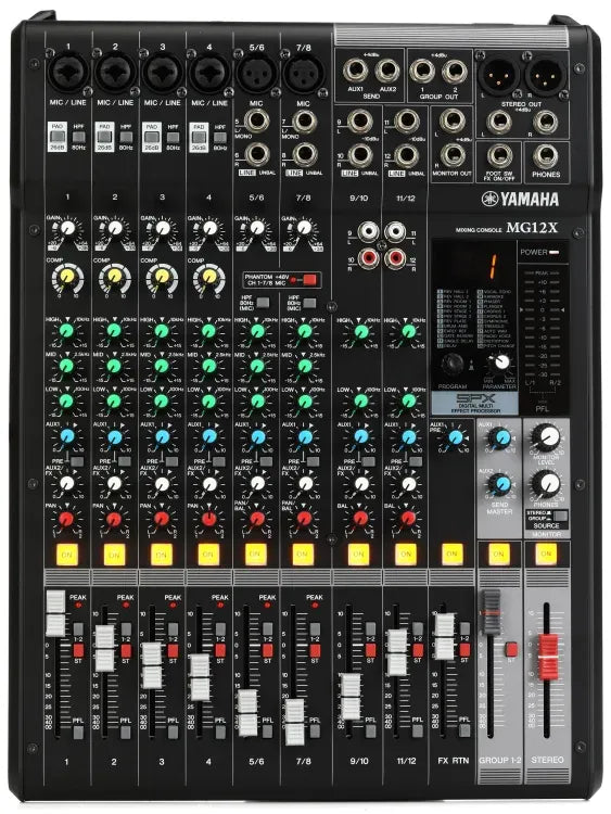 Yamaha MG12XCV 12-Ch Analogue Mixer with SPX Effects & Compressors (Each)