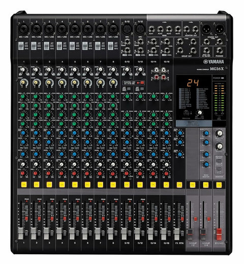 Yamaha MG16X 16-Ch Analogue Mixer with SPX Effects & Compressors (Each)