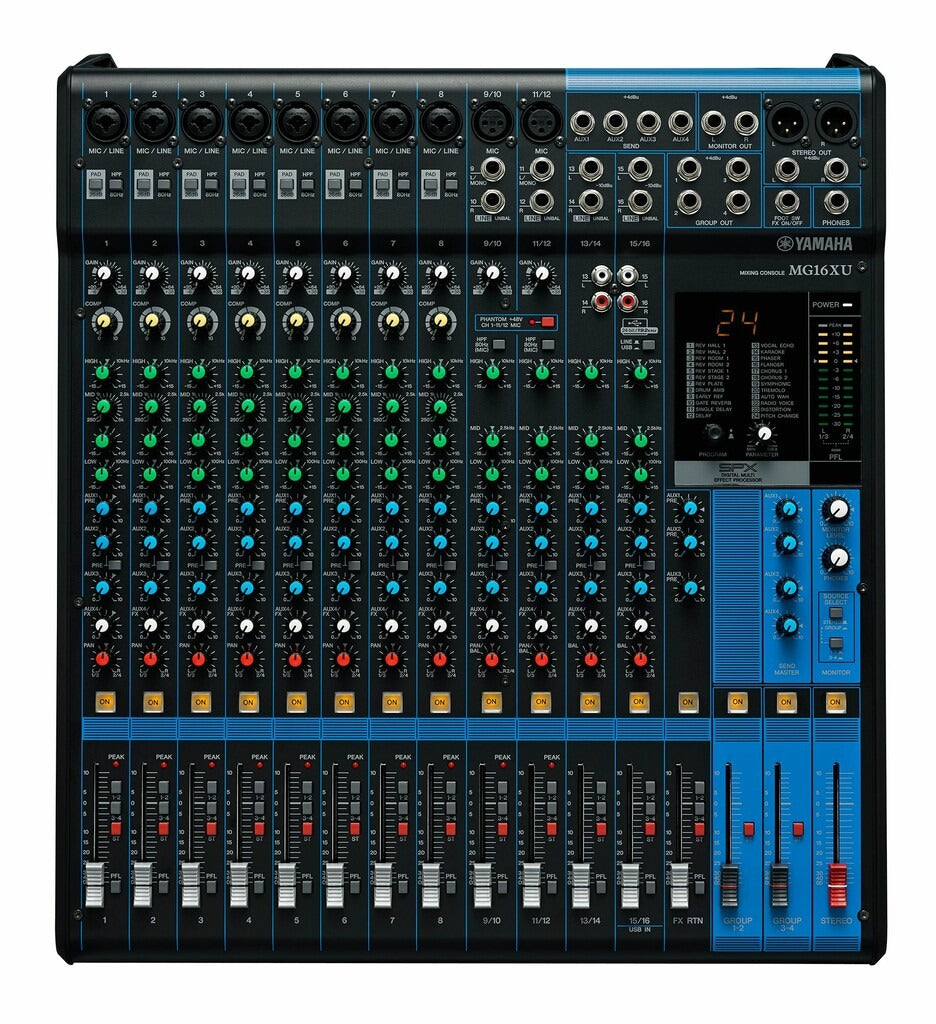 Yamaha MG16XU 16-Ch Analogue Mixer with USB & SPX Effects (Each)