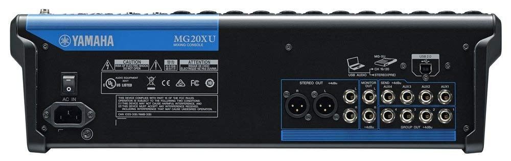Yamaha MG20XU 20-Ch Analogue Mixer with USB & SPX Effects (Each)