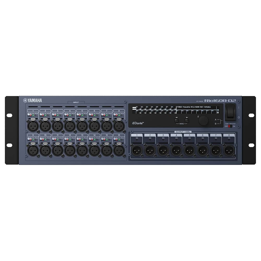 Yamaha RIO1608-D2 16-In 8-Out Dante Stage Box (Each)