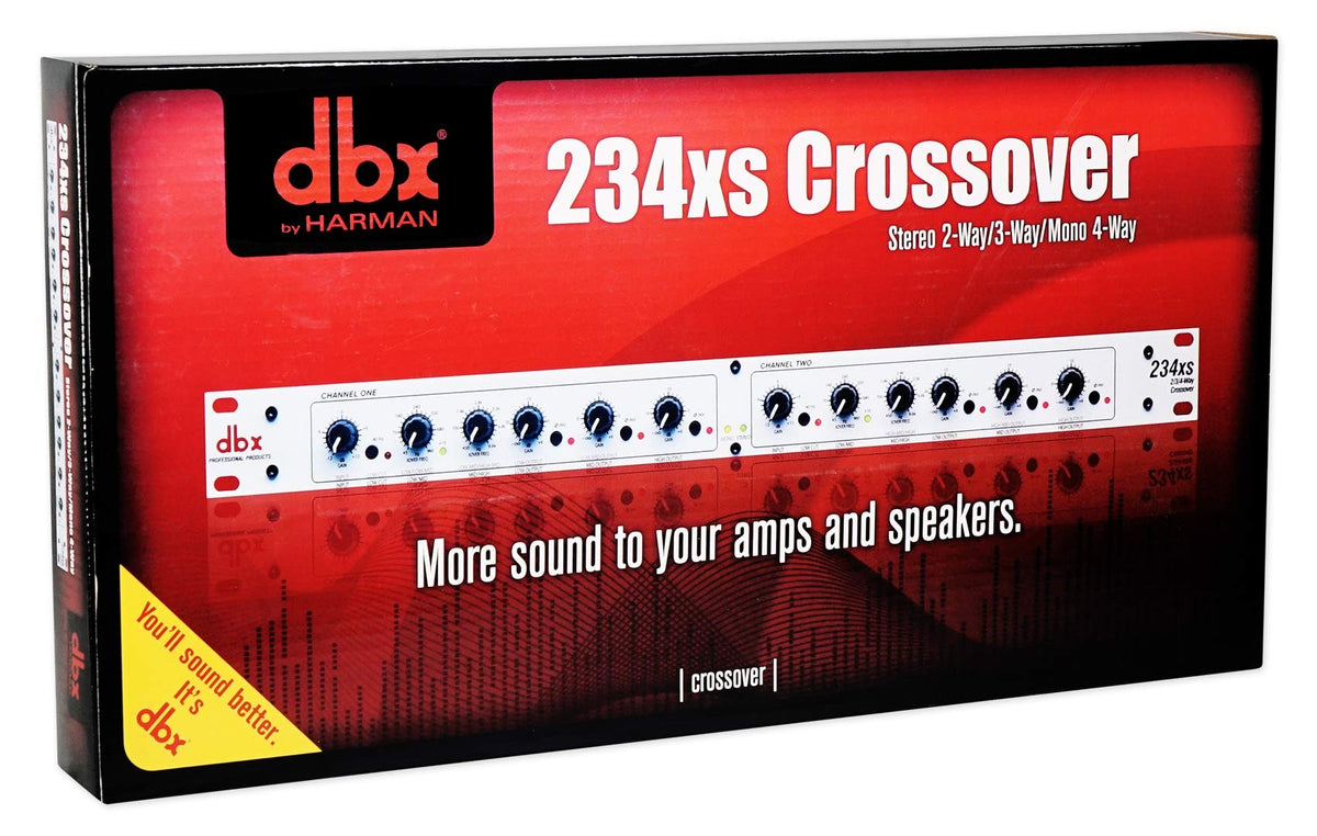 dbx 234xs Stereo 2/3-Way Mono 4-Way Crossover with XLR (Each)